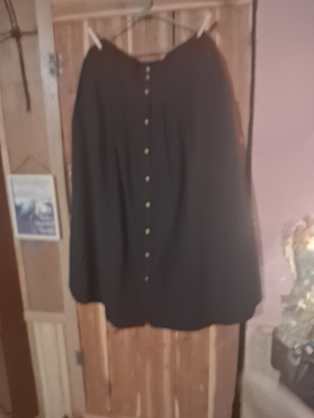 Zanzea Black Button-Front Cape